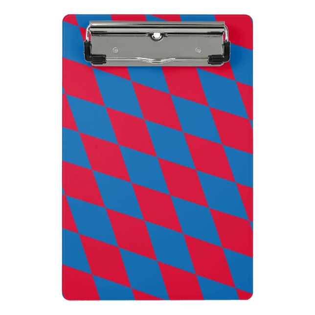 Mini Prancheta Padrão de Sinalizador de Diamante da Baviera Azul  (Frente)