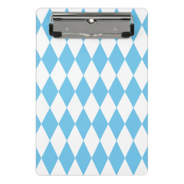 Mini Prancheta Padrão de Sinalizador Rhombus da Baviera Azul e Br