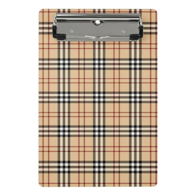 Mini Prancheta Padrão de Tartan Escocês     (Frente)