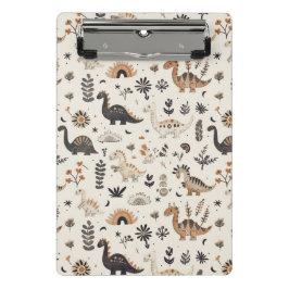 Mini Prancheta Padrão do Dinossauro da Selva de Boho