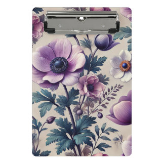 Mini Prancheta padrão floral uniforme com anêmona linda