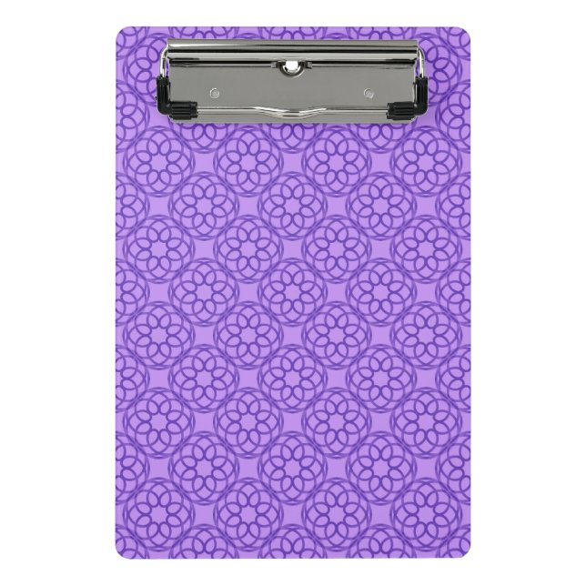 Mini Prancheta Padrão Geométrico Roxo Sem Costura (Frente)