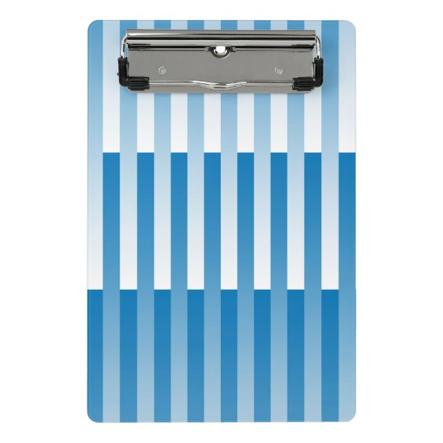 Mini Prancheta Padrão Listrado Azul Branco (Frente)