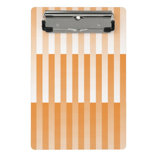 Mini Prancheta Padrão Listrado Laranja Branco (Frente)