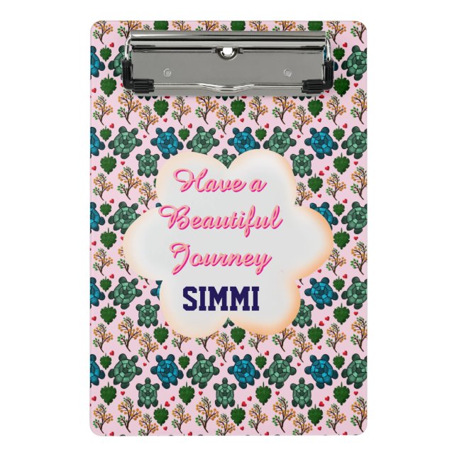 Mini Prancheta Padrão personalizado de tartaruga (Frente)