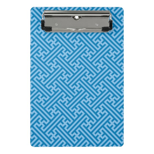 Mini Prancheta Padrão Sayagata, japonês, azul e azul-bebê (Frente)
