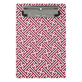 Mini Prancheta Padrão Sayagata, Japonês, Borgonha e Branco