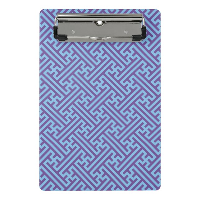 Mini Prancheta Padrão Sayagata, japonês, roxo e azul (Frente)