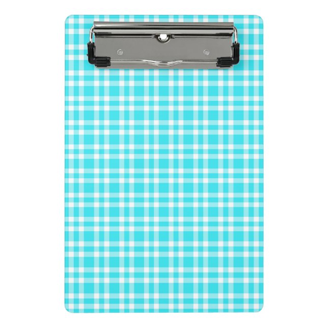 Mini Prancheta Padrão Xadrez Azul Branco (Frente)
