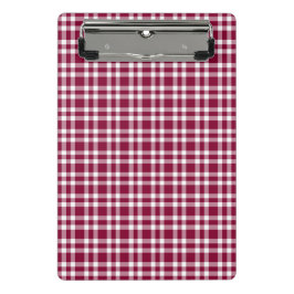 Mini Prancheta Padrão Xadrez Branco Burgundy