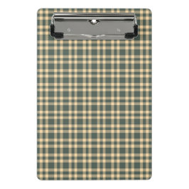 Mini Prancheta Padrão Xadrez Verde Amarelo