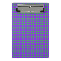 Padrão Xadrez Verde Roxo
