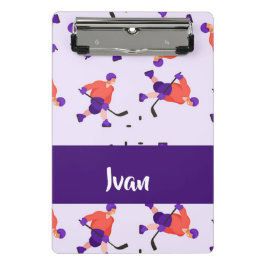 Mini Prancheta Padrões dos jogadores de hóquei no gelo