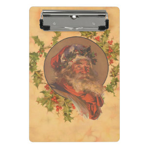 Mini Prancheta Papai Noel Leyendecker Antigo Vitoriano