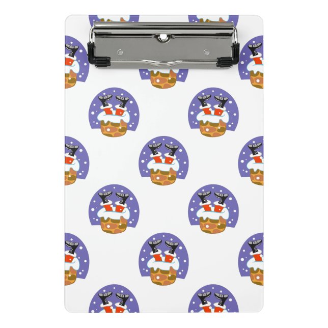 Mini Prancheta Papai Noel Na Chaminé, Neve, Natal, Ano Novo (Frente)