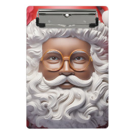 Mini Prancheta Papais noeis negros Melanin Natal King Bruh Santo