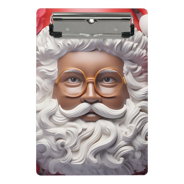 Mini Prancheta Papais noeis negros Melanin Natal King Bruh Santo  (Frente)