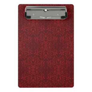 Mini Prancheta Papel de parede floral vermelho detalhado