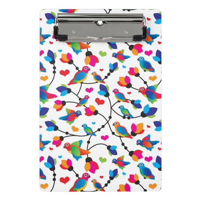Mini Prancheta pássaro colorido bonito do papagaio (Frente)