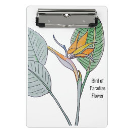 Mini Prancheta Pássaro da Flor do Paraíso