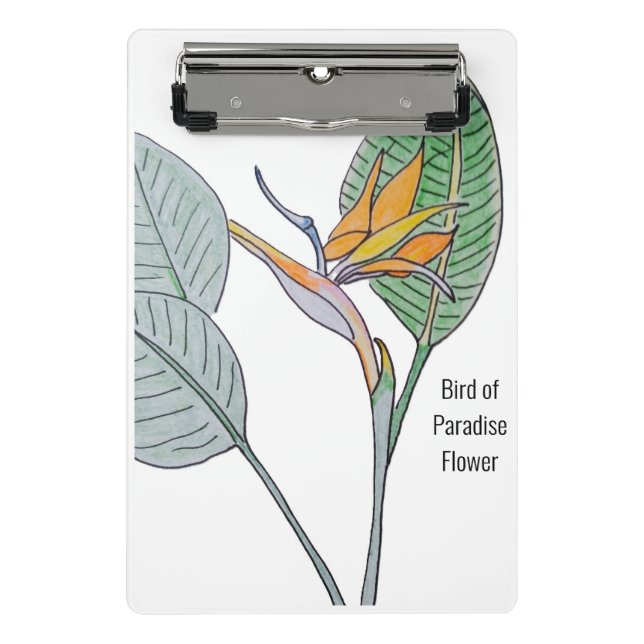 Mini Prancheta Pássaro da Flor do Paraíso (Frente)