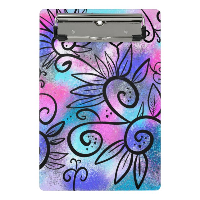 Mini Prancheta Pássaro floral engraçado (Frente)