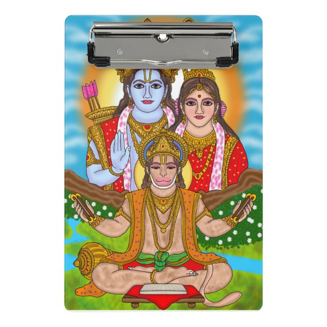 Mini Prancheta Pasta de papel Lord Hanuman (Frente)