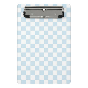 Mini Prancheta Pastel Blue e White Checkerboard