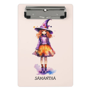 Mini Prancheta Pastel Cute Witch Girl - Halloween Aestética (2)