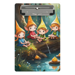 Mini Prancheta Pequenos elfos bonitos no rio