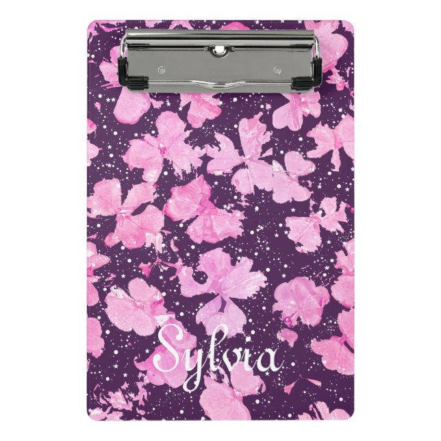 Mini Prancheta Pérolas de Flor de Pintura, Acrínicas, Rosa (Frente)