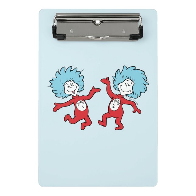 Mini Prancheta Personagem Coisa 1 e Coisa 2 do Dr. Seuss (Frente)
