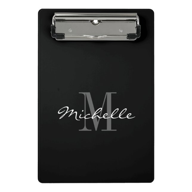 Mini prancheta personalizada com monograma elegant (Frente)