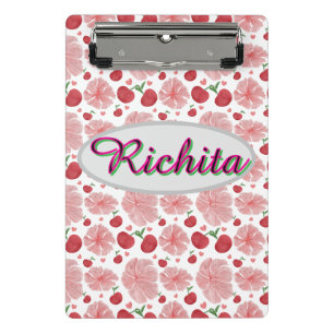 Mini Prancheta Personalizado e customizado floral aquarela 