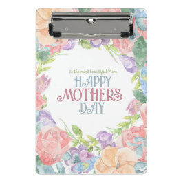 Mini Prancheta Personalizar Quatro Flores de Dia de as mães de Aq