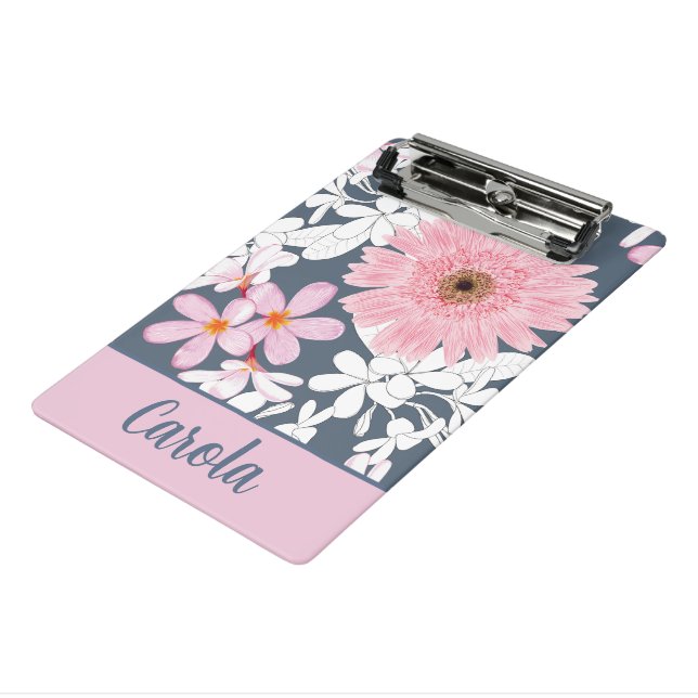 Mini Prancheta Personalized Blush Floral Planner (Inclinado3)