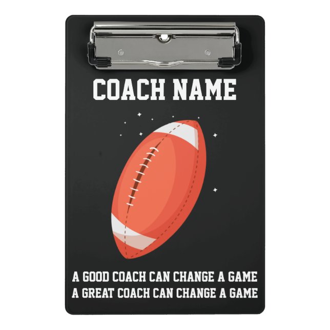 Mini Prancheta Personalized Custom Football Coach From The Team (Frente)