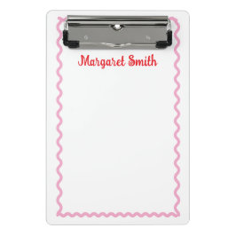Mini Prancheta Personalized Monogram Notepads with Scallop Border