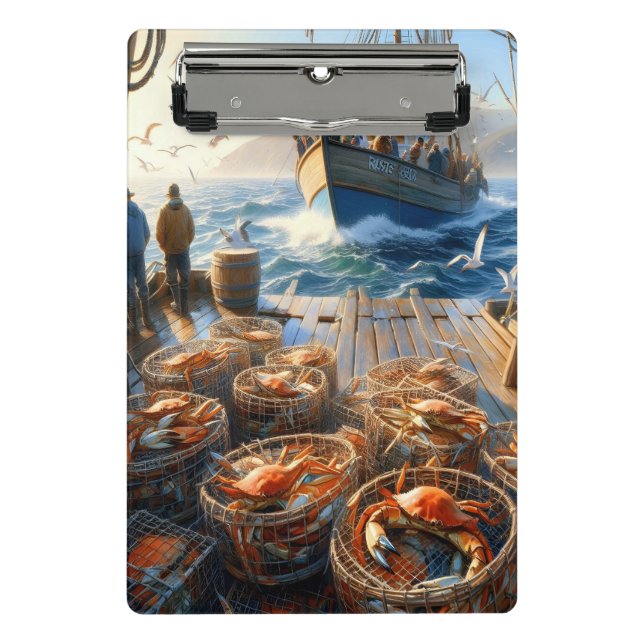 Mini Prancheta Pescadores De Colheita De Crepúsculos Que Recolhem (Frente)