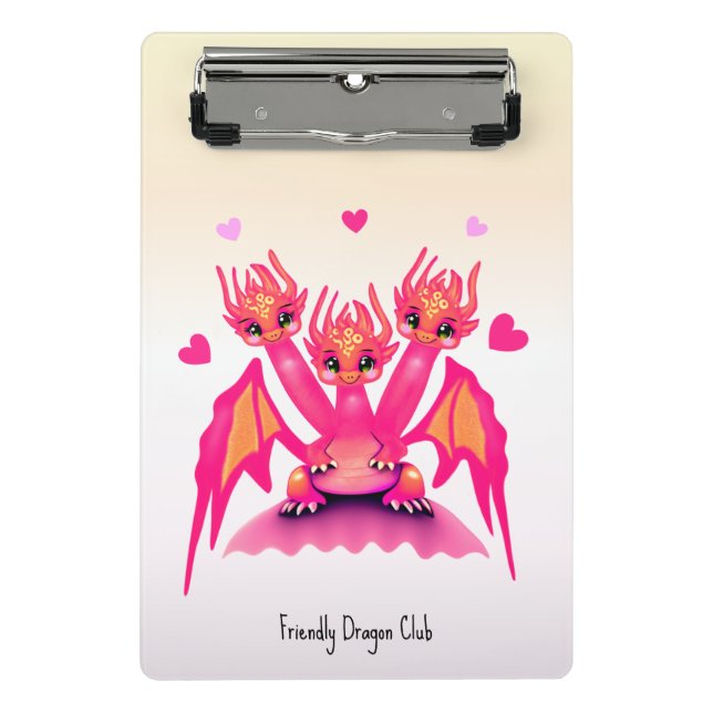 Mini Prancheta Pink dragons (Frente)