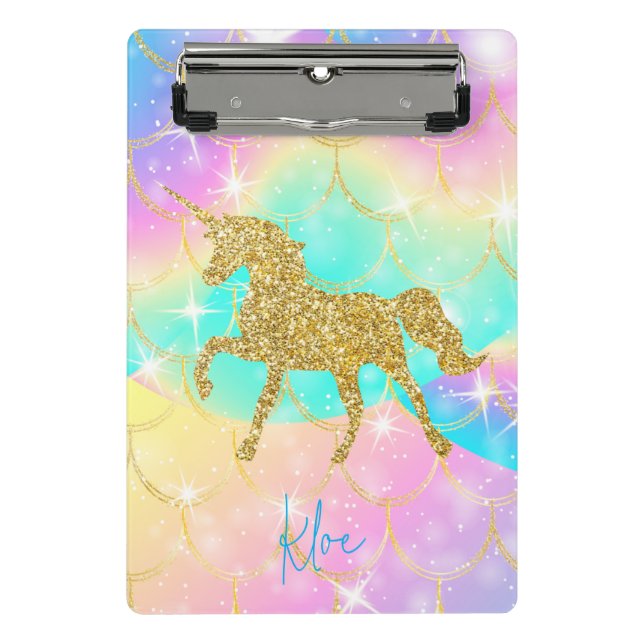Mini Prancheta Pink Gold unicorn (Frente)