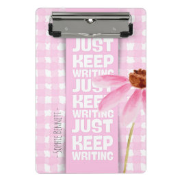 Mini Prancheta Pink Motivational Gingham