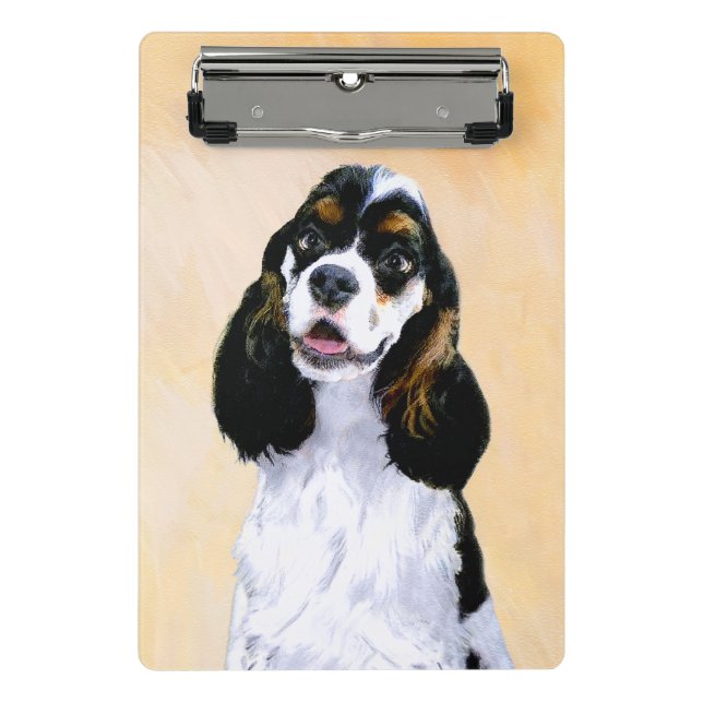 Mini Prancheta Pintura De Cocker Spaniel (Partida) - Arte De Cão  (Frente)