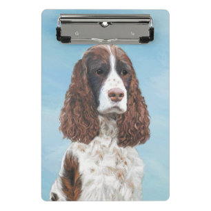 Mini Prancheta Pintura em inglês Springer Spaniel original