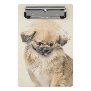 Mini Prancheta Pintura em Pekingese - Arte Cachorra Original