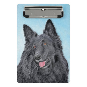Mini Prancheta Pintura em Sheepdog Belga - Arte Cachorro Original