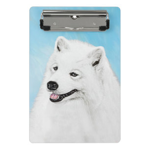 Mini Prancheta Pintura Samoyed - Arte Cachorosa Original