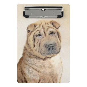 Mini Prancheta Pintura Shar Pei - Arte Cachorra Original