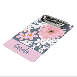 Mini Prancheta Planejador Floral Blush Personalizado