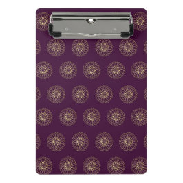 Mini Prancheta Plum | Golden Zinnia Flower Medallions